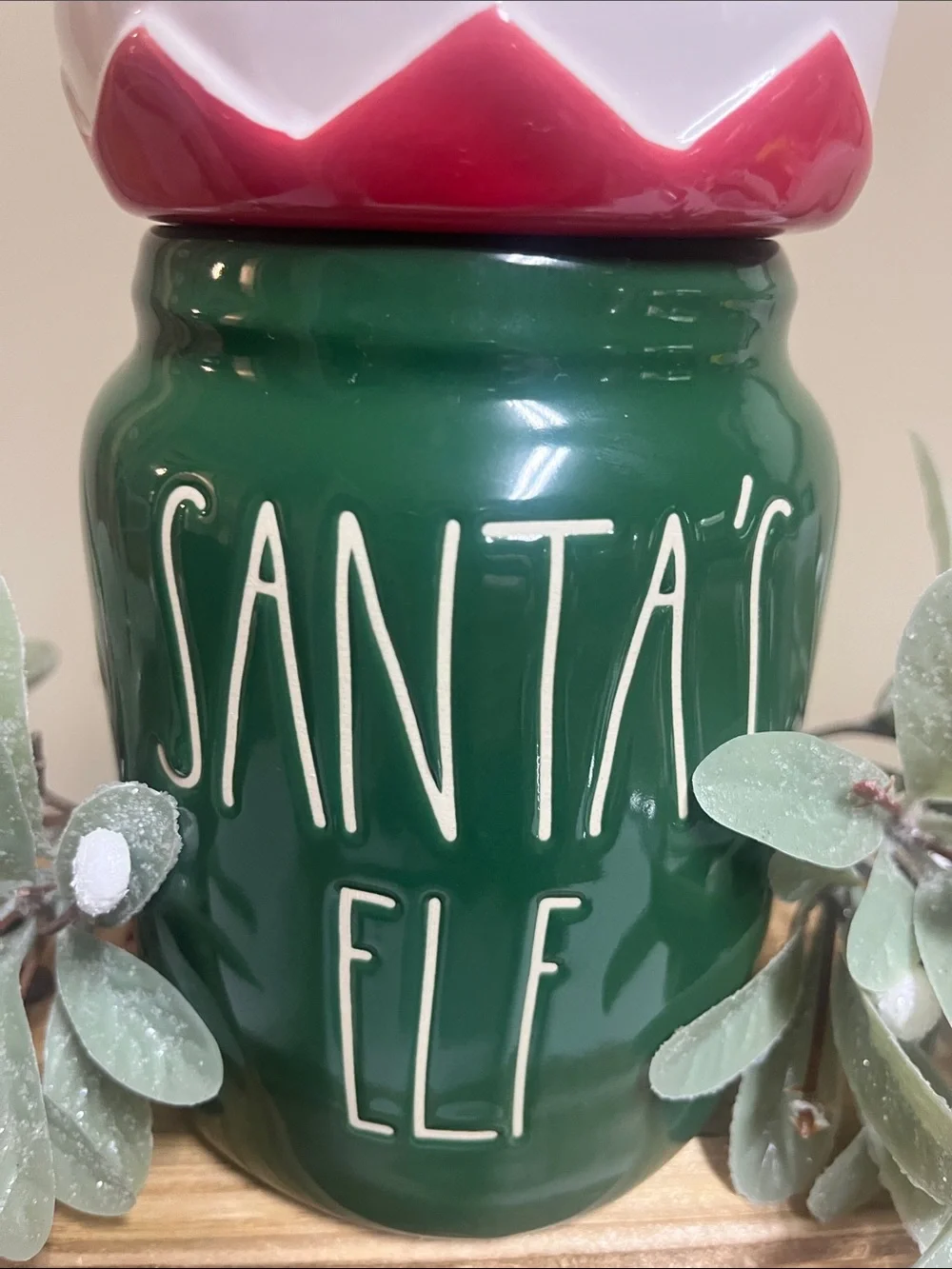Rae Dunn Santa’s Elf Baby Canister